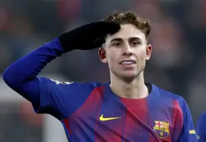 Fermin Lopez Bungkam Slavia Praha, Gelandang Muda Barcelona Ini Tembus Double-Double di Liga Champions