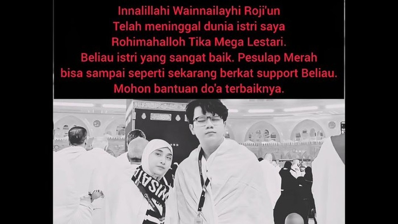 Kabar Duka: Istri Pesulap Merah Tika Mega Lestari Meninggal Dunia Usai Berjuang Melawan Sakit